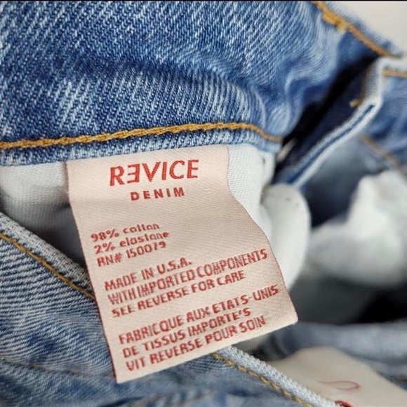 REVICE DENIM DISTRESSED HIGH WAISTED JEANS - Picture 4 of 4